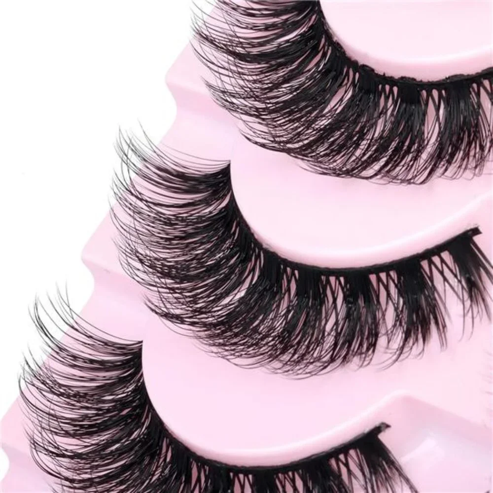 False Eyelashes Russian Strip Lashes Cat Eye Lashes Volume False Lashes D-Curly - Picture 5 of 7